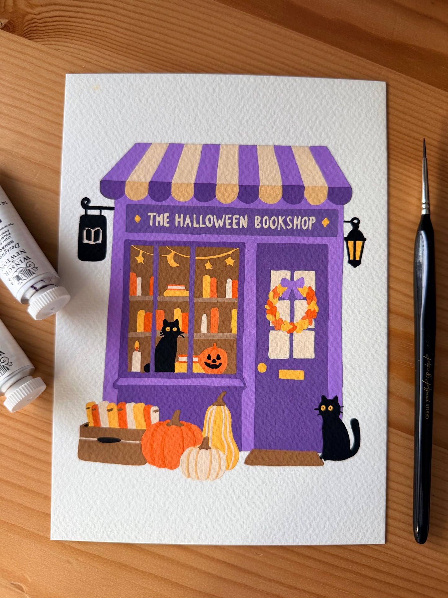 Halloween Bookshop- Gouache Painting Kit