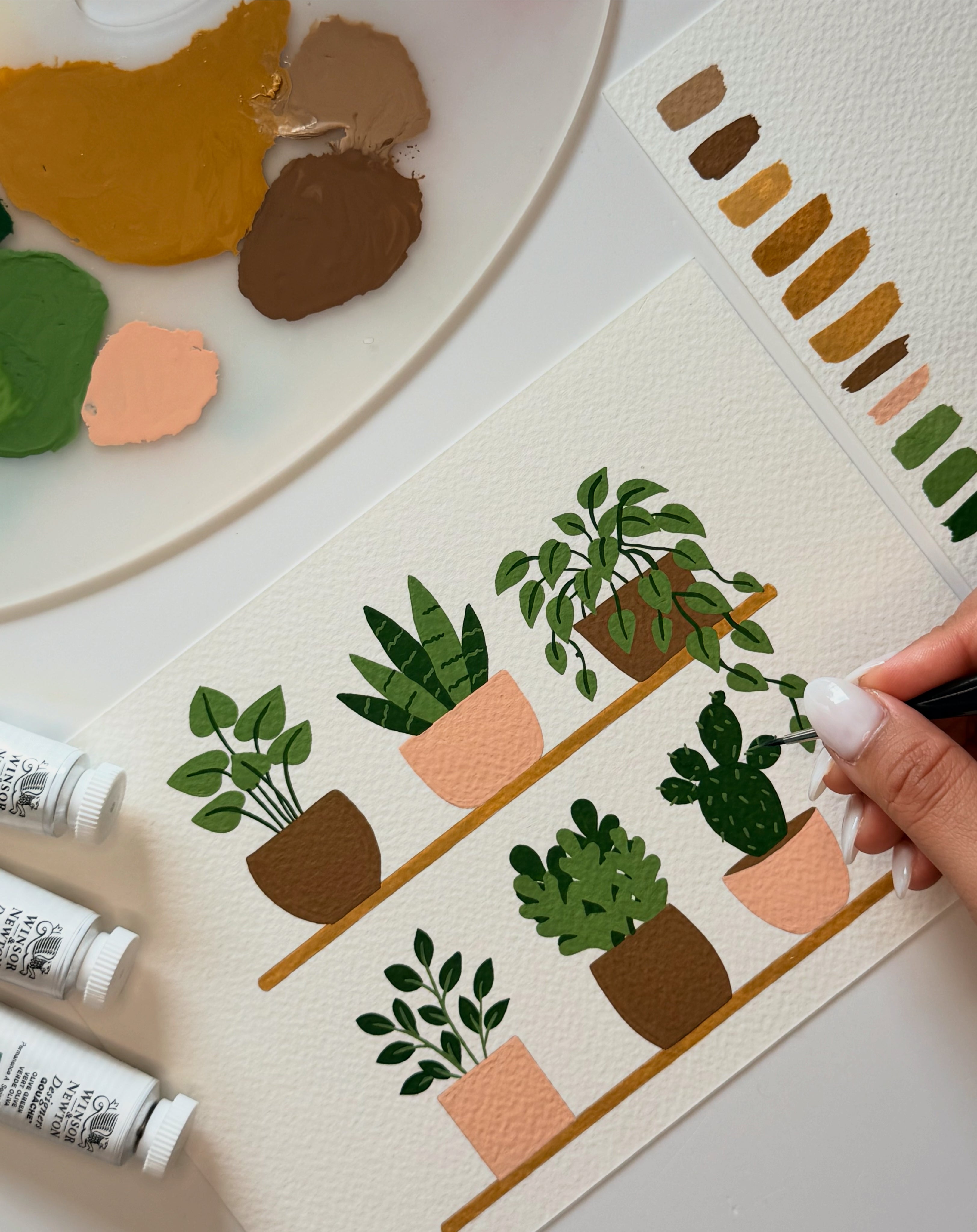 Little Plant Corner- Gouache Painting Kit