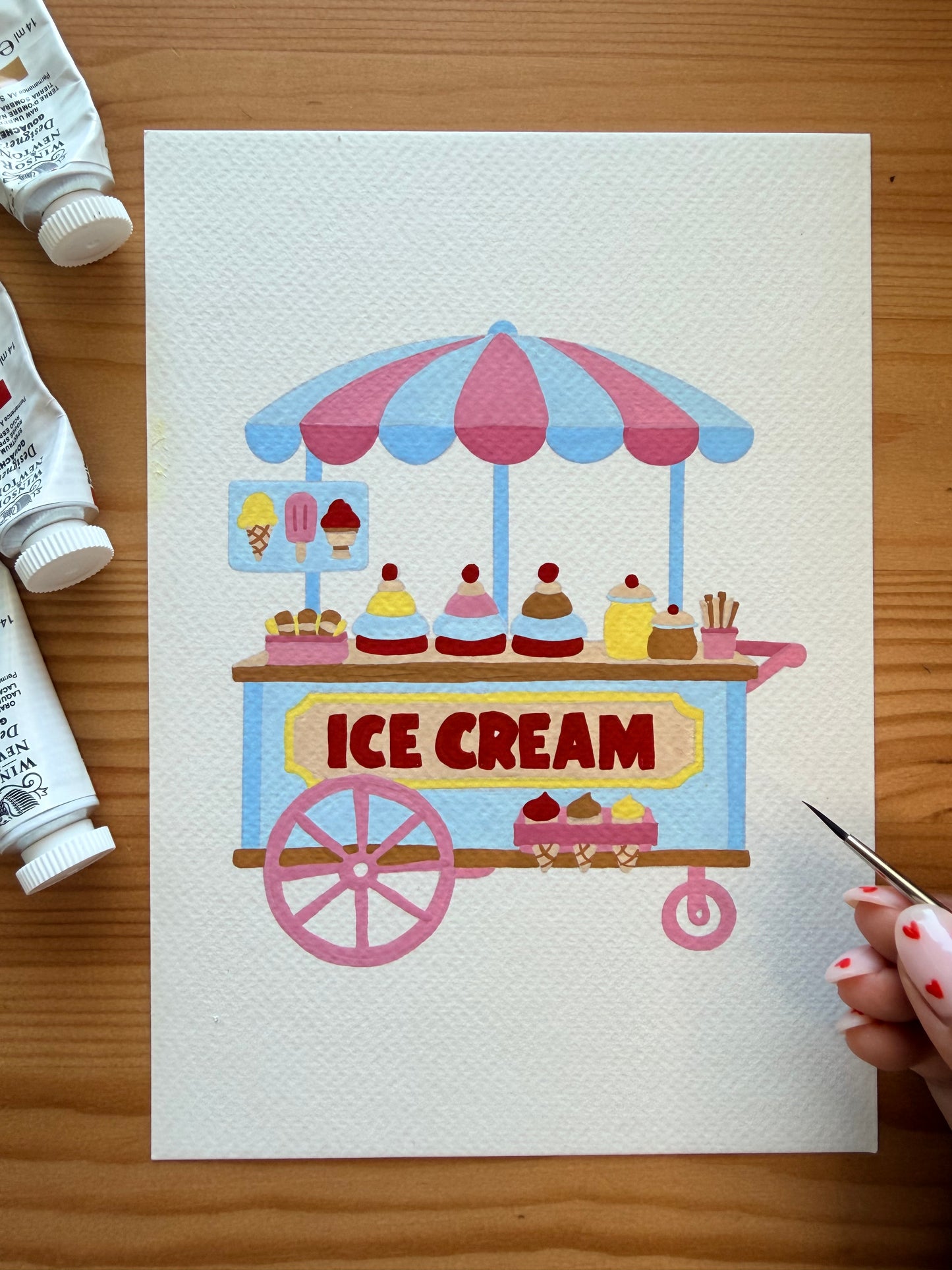 Icecream Cart- Gouache Painting Kit