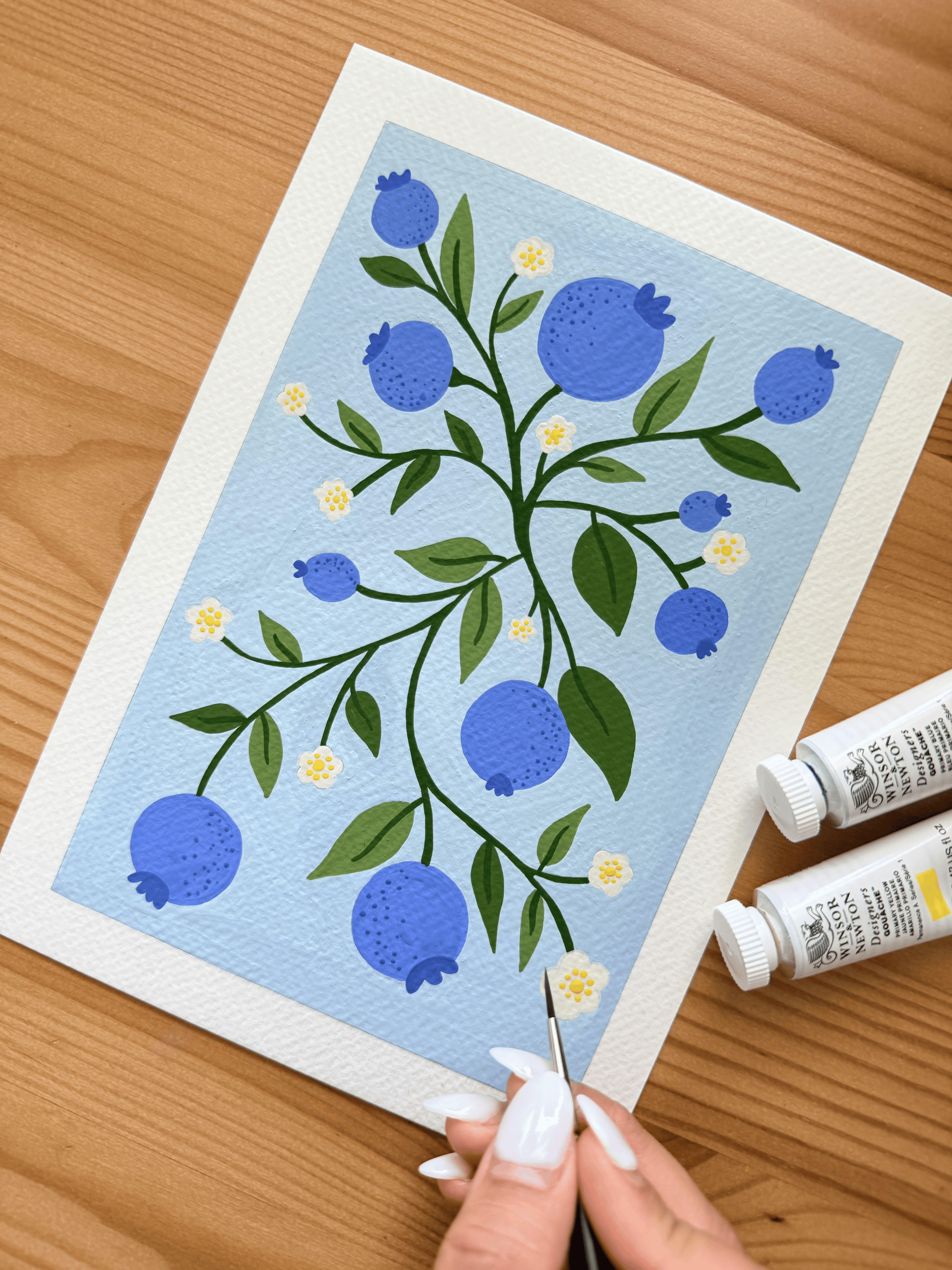 Blueberry Fields- Gouache Painting Kit