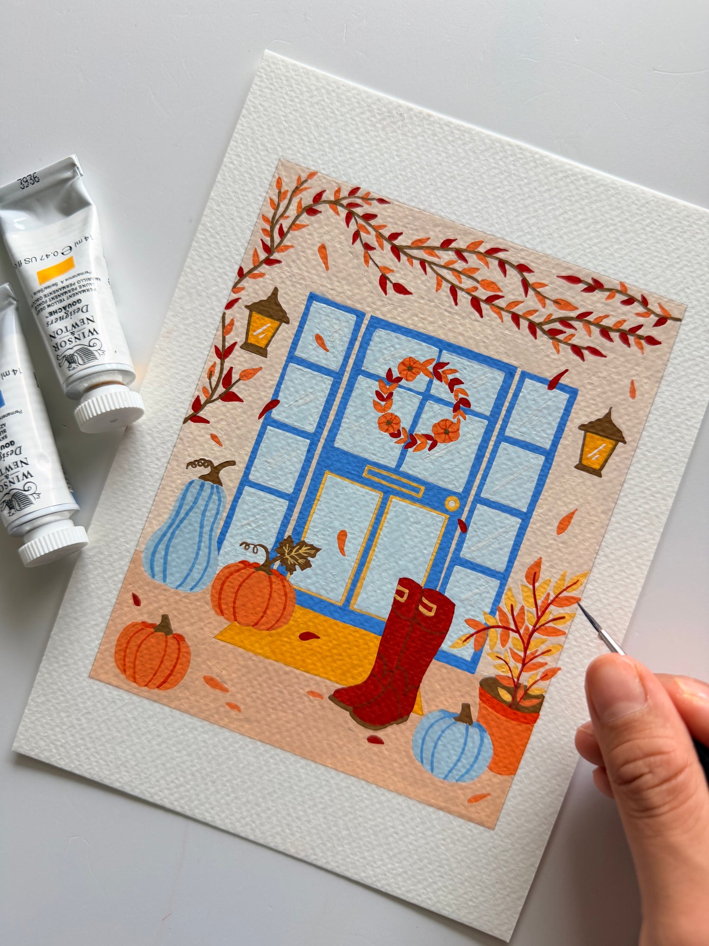 Autumn Doorstep- Gouache Painting Kit