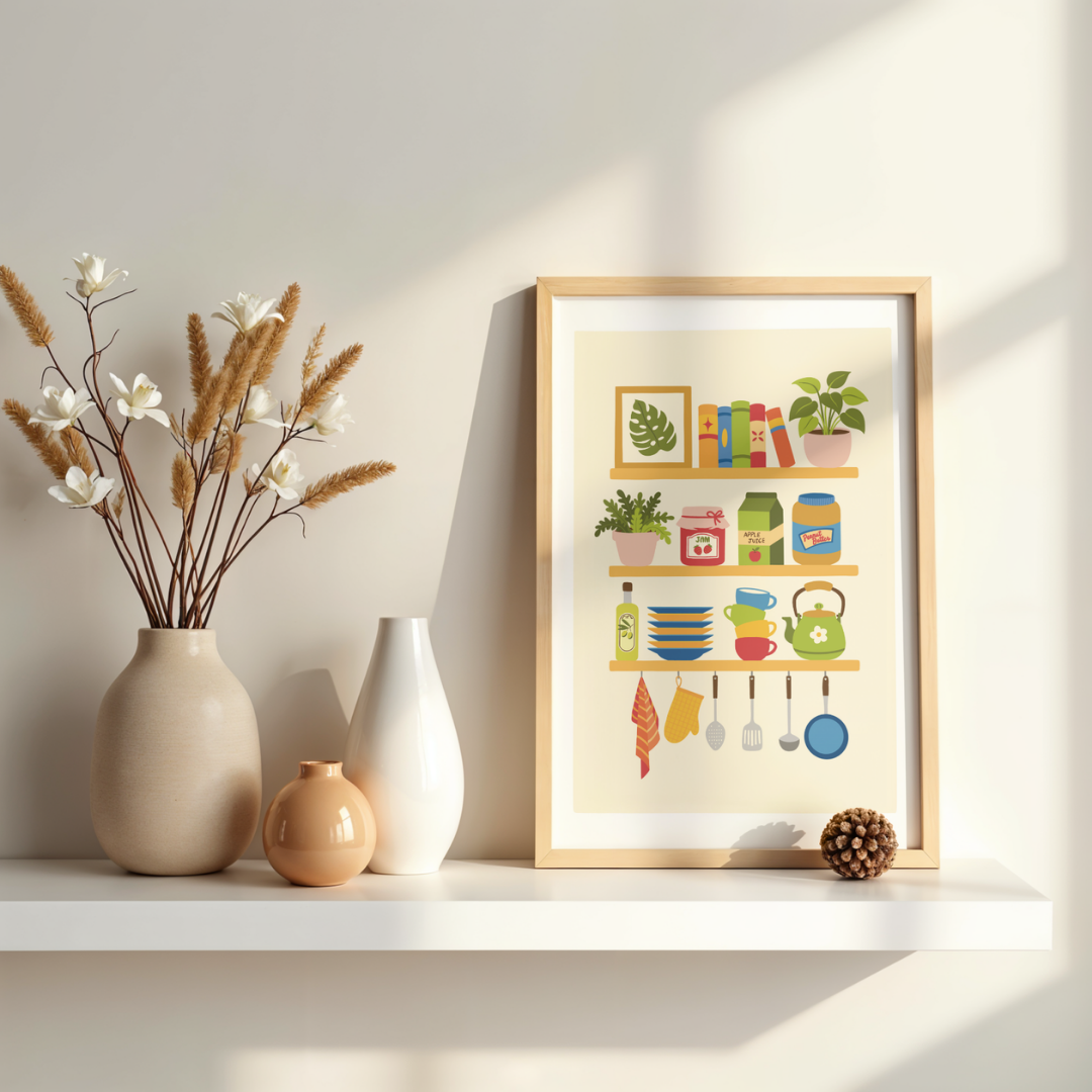 Cozy Kitchen Shelf
