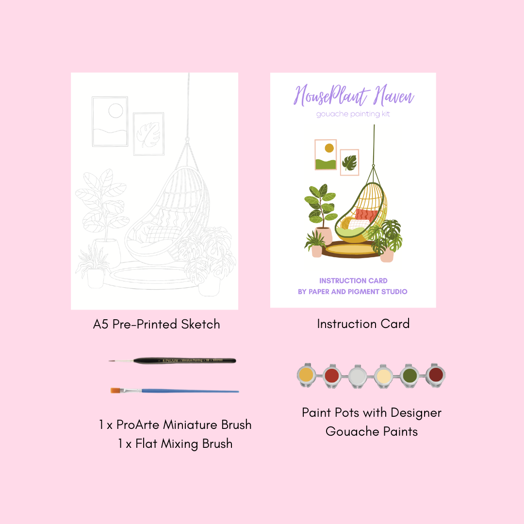 HousePlant Haven - Gouache Painting Kit