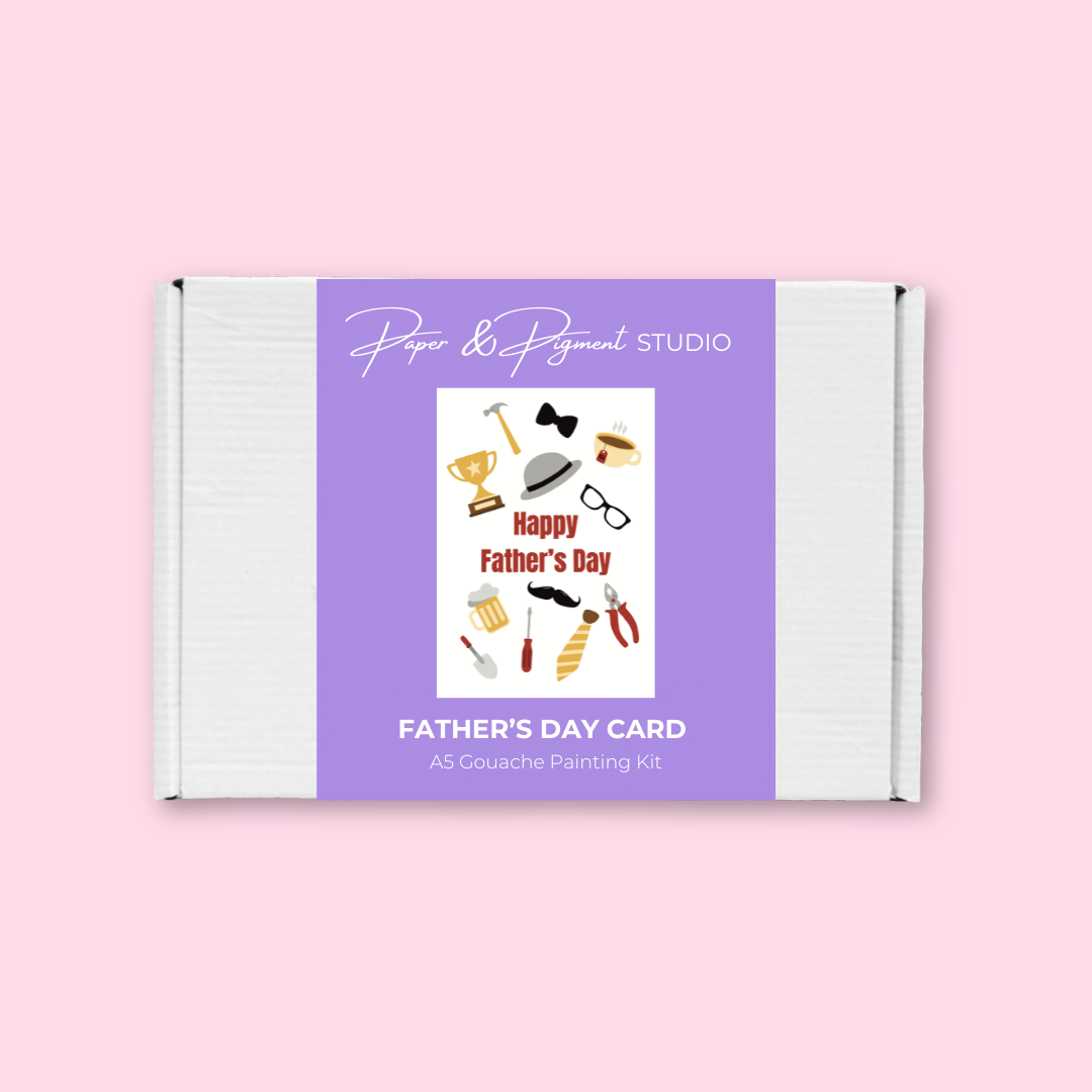 Father's Day Card- Gouache Painting Kit
