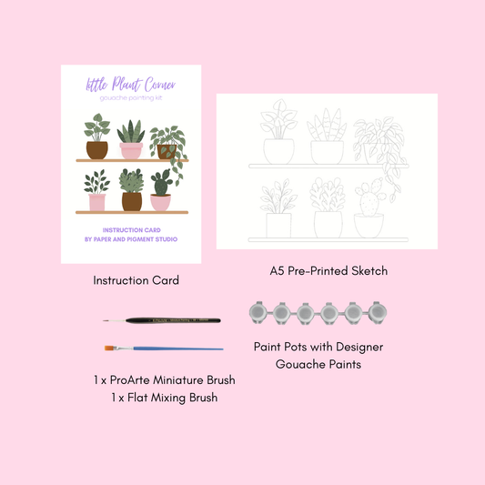 Little Plant Corner- Gouache Painting Kit