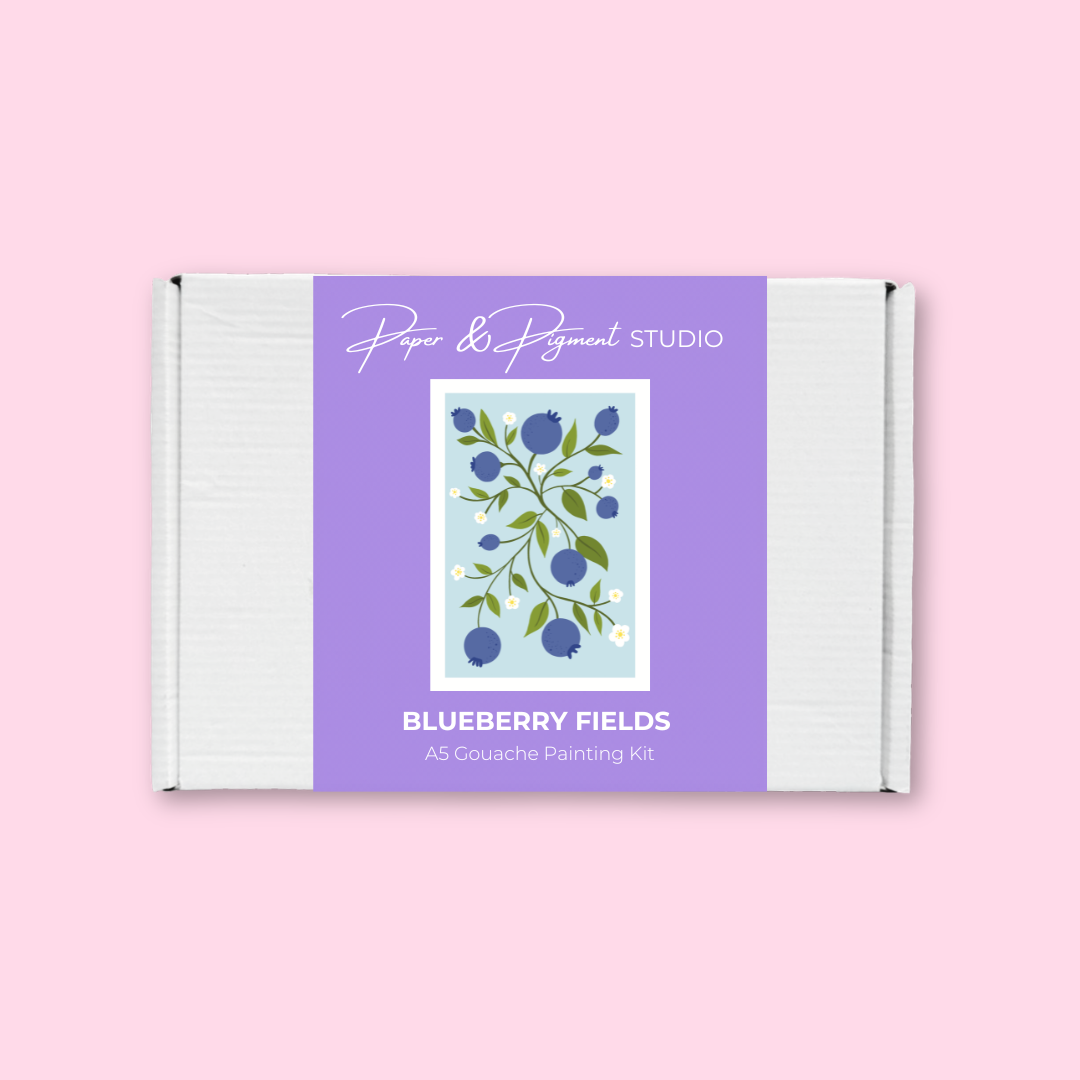 Blueberry Fields- Gouache Painting Kit