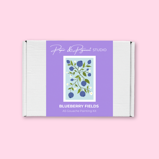 Blueberry Fields- Gouache Painting Kit