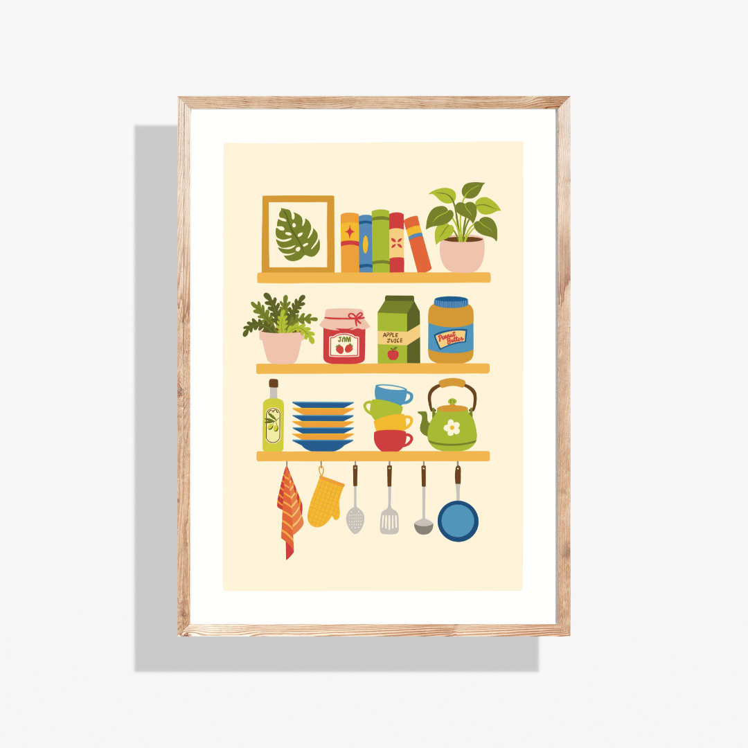 Cozy Kitchen Shelf
