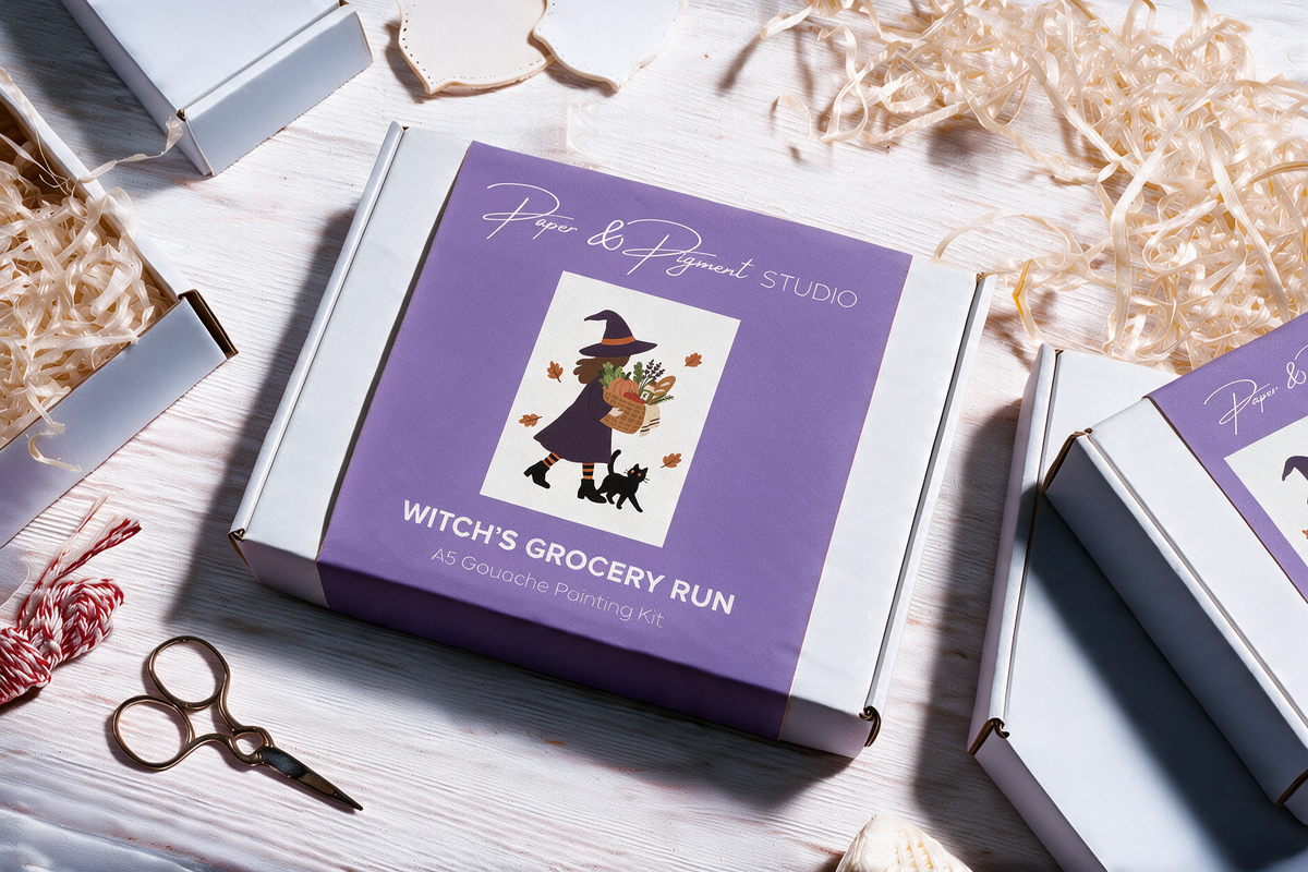 Witch's Grocery Run- Gouache Painting Kit