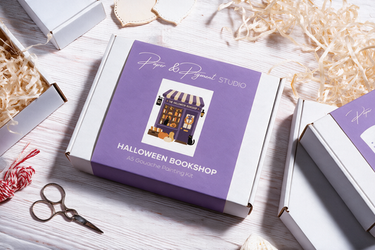 Halloween Bookshop- Gouache Painting Kit