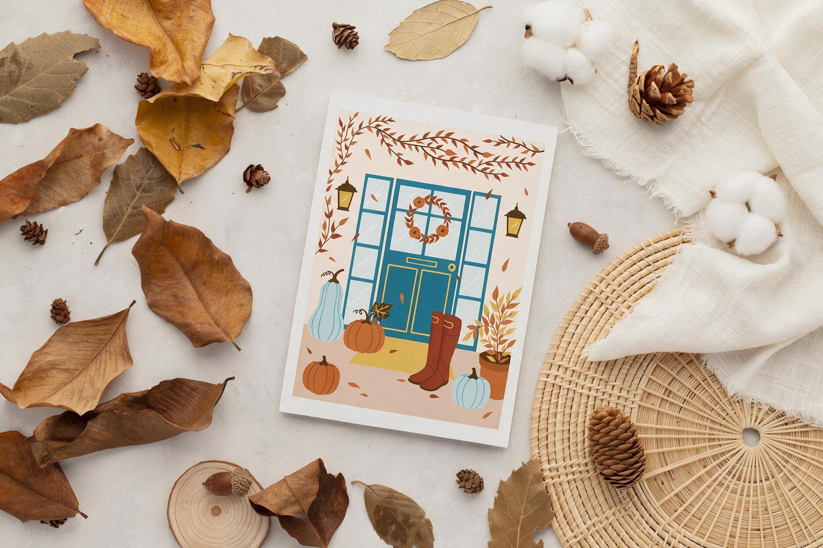 Autumn Doorstep- Gouache Painting Kit